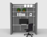 Adjustable Office Package 2 - ShelfTrack with Linen shelving up to 1,83m/ 6' wide