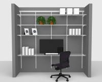 Adjustable Office Package 2 - ShelfTrack with Linen shelving up to 2,44m/ 8' wide