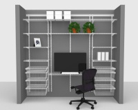 Adjustable Office Package 3 - ShelfTrack with Linen shelving up to 2,44m/ 8' wide
