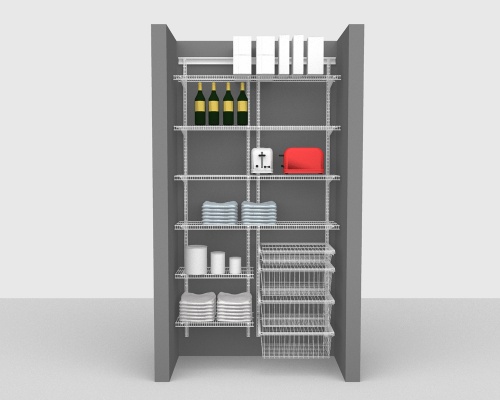 Adjustable Package 1 - ShelfTrack with CloseMesh shelving up to 122cm ...