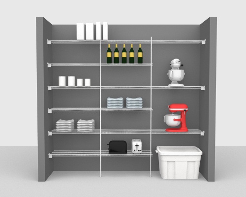 Fixed Mount Package 4 - CloseMesh shelving up to 244cm / 8' wide