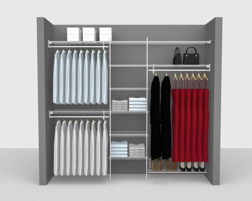 Fixed Mount Package 4 - SuperSlide shelving up to 244cm / 8' wide