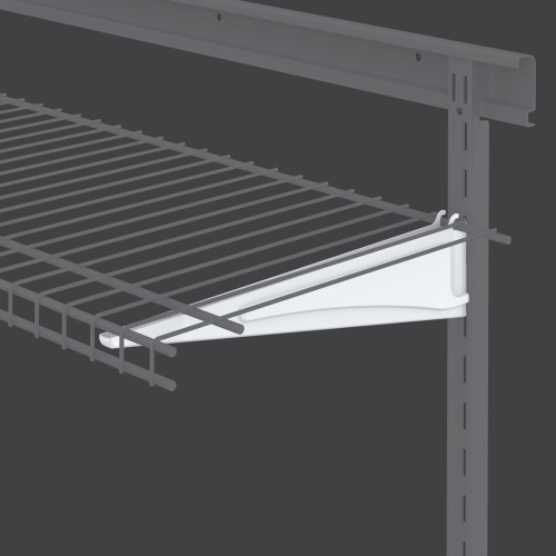 ClosetMaid 48-Inch White Standard Support Bracket Shelf Tracks – Steel Shelving Hardware 2 thumbnail image