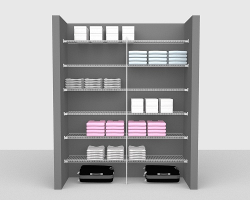 Fixed Mount Package 1 - Linen shelving up to 183cm / 6' wide