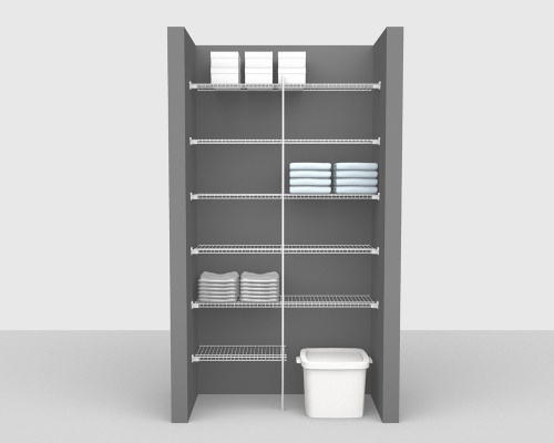 Fixed Mount Package 2 - Linen shelving up to 122cm / 4' wide