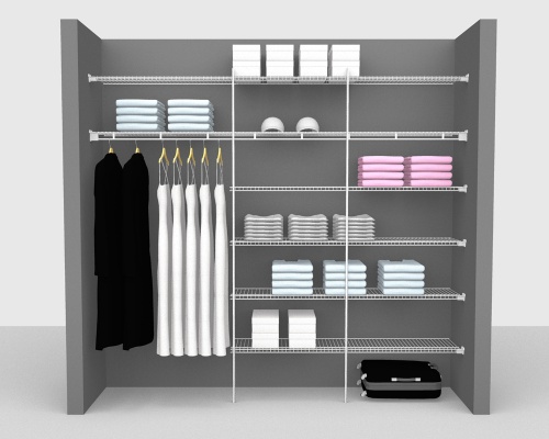 Fixed Mount Package 4 - Linen shelving up to 244cm / 8' wide