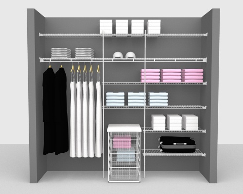 Fixed Mount Package 5 - Linen shelving up to 244cm / 8' wide