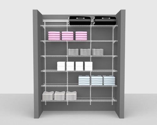 Adjustable Package 1 - ShelfTrack with Linen shelving up to 183cm / 6' wide
