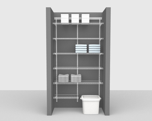 Adjustable Package 2 - ShelfTrack with Linen shelving up to 122cm / 4' wide