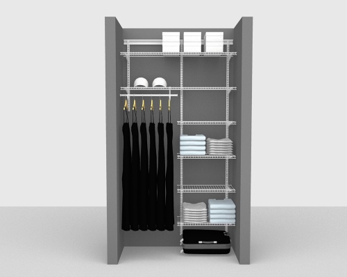 Adjustable Package 4 - ShelfTrack with Linen shelving up to 122cm / 4' wide