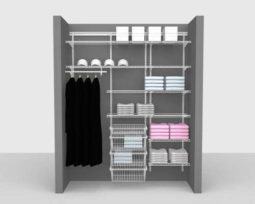 Adjustable Package 5 - ShelfTrack with Linen shelving up to 183cm / 6' wide